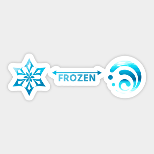 Genshin Impact Frozen Reaction Sticker